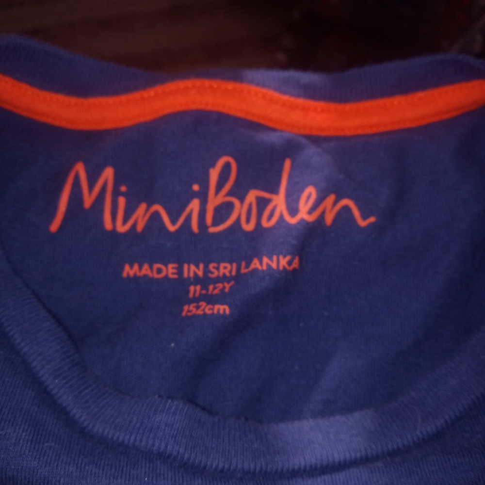 Mini Boden Navy Halloween Long Sleeve Shirt Cotton Applique 11-12 Years - Picture 4 of 4